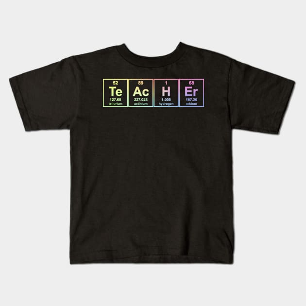 Science Teacher Chemical Elements Kids T-Shirt by ScienceCorner